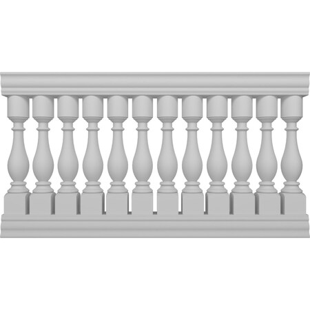 Ekena Millwork Fiberthane Legacy Balustrade Railing Kit, Style B (6 1/4" On-Center Spacing to Pass 4" Sphere Code) BALK42X072LGB